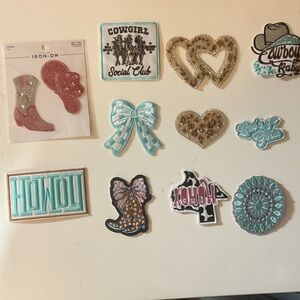 Assorted Iron-On Patches with Western Theme